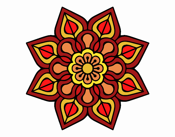 Mandala de flor sencilla