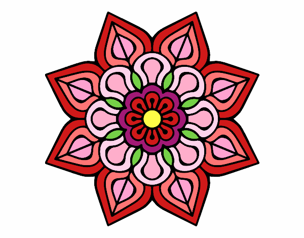 Mandala de flor sencilla