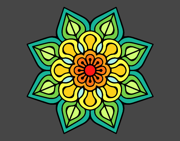 Mandala de flor sencilla