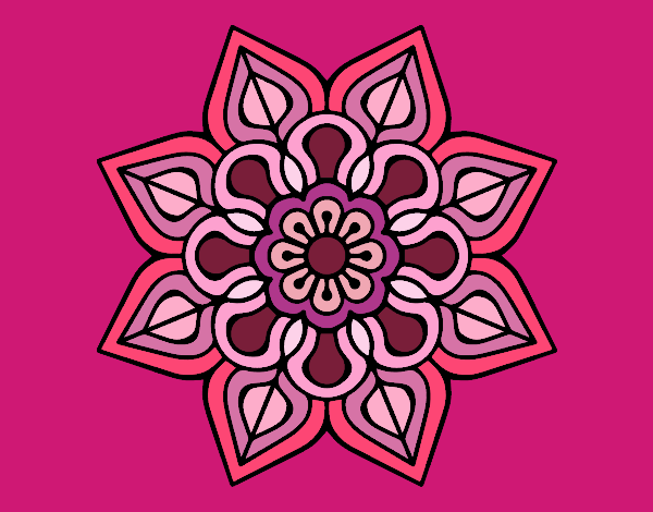 Mandala de flor sencilla