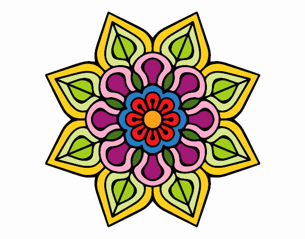 Mandala de flor sencilla