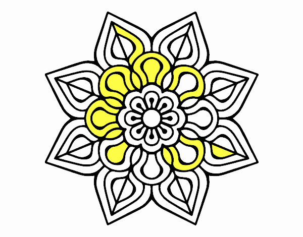 Mandala de flor sencilla