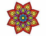 Mandala de flor sencilla