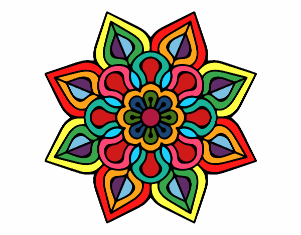 Mandala de flor sencilla