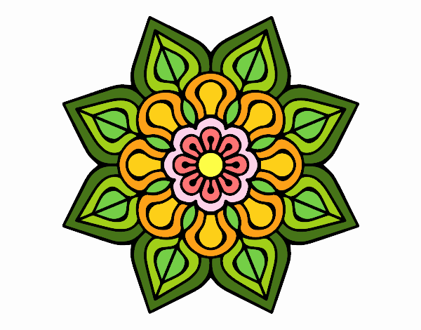 Mandala de flor sencilla