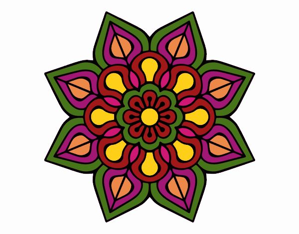 Mandala de flor sencilla