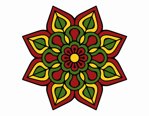 Mandala de flor sencilla