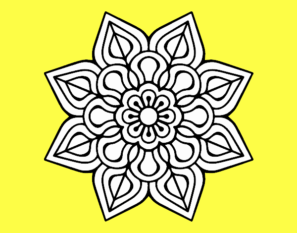 Mandala de flor sencilla