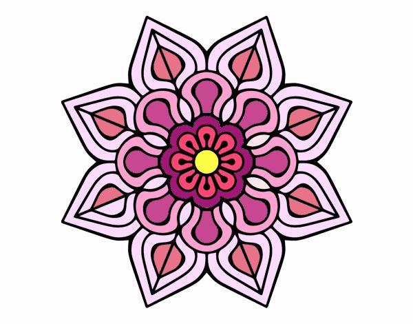 Mandala de flor sencilla