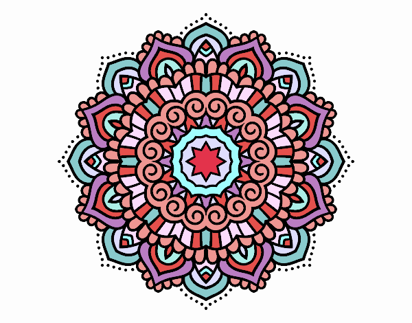 Mandala estrella decorada