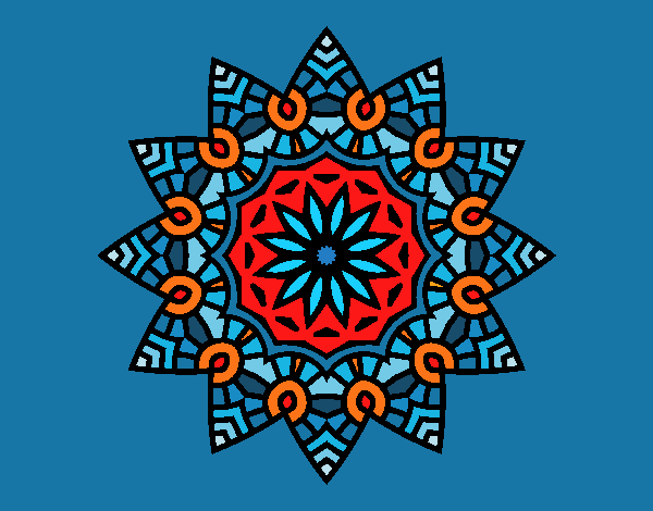 Mandala estrella floral