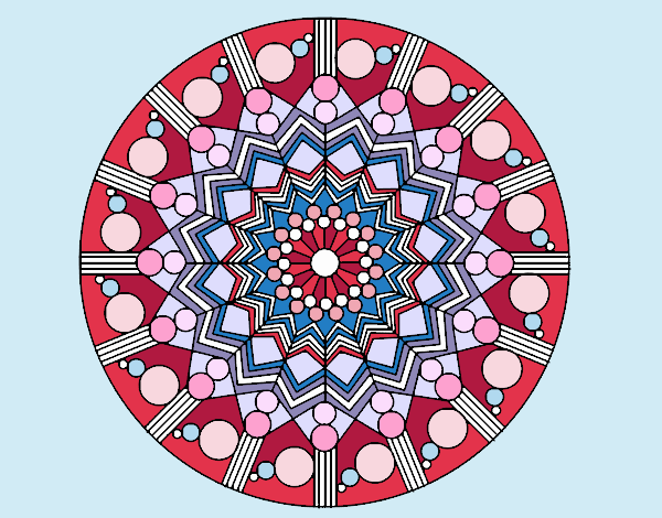 Mandala flor con círculos