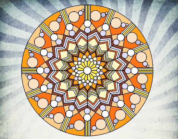 Mandala flor con círculos