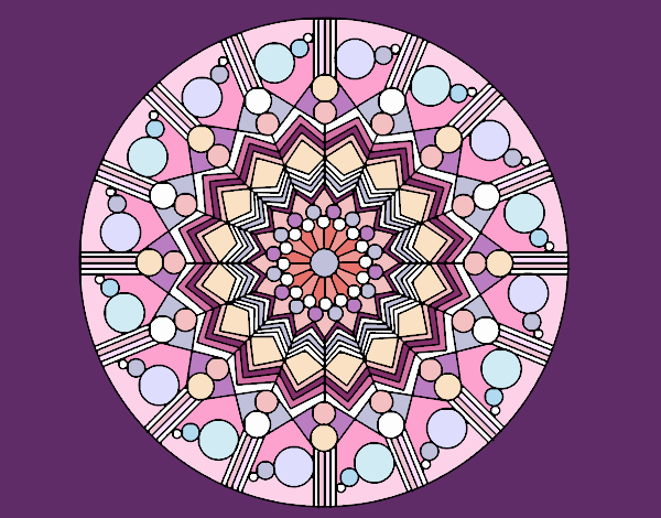 Mandala flor con círculos