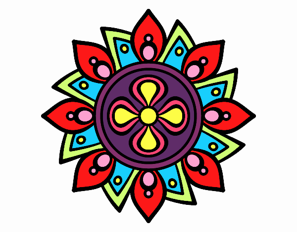 Mandala flor sencilla