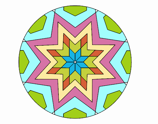 Mandala mosaico estrella