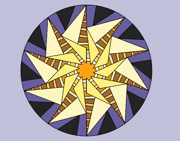 Mandala sol triangular