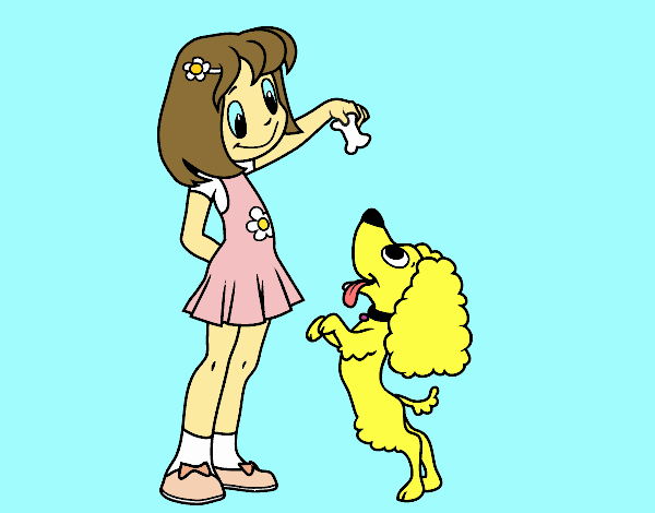 Niña con perrito