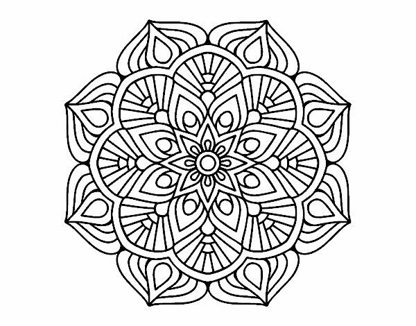 Un mandala de flor oriental