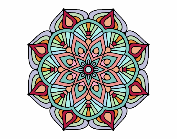 Un mandala de flor oriental