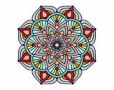 Un mandala de flor oriental