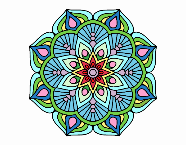 Un mandala de flor oriental