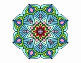 Un mandala de flor oriental