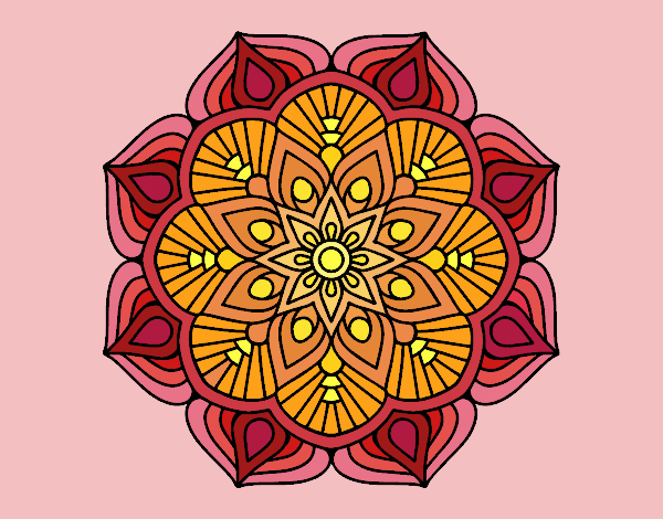 Un mandala de flor oriental