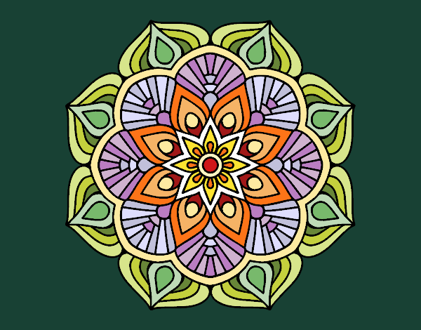 Un mandala de flor oriental