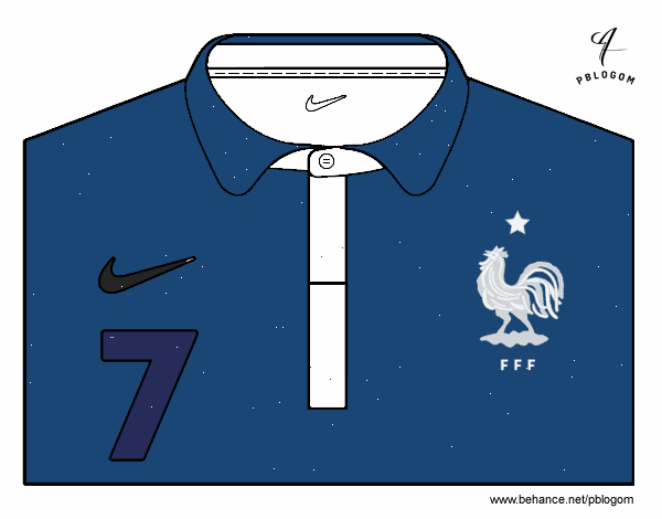 Camiseta del mundial de fútbol 2014 de Francia