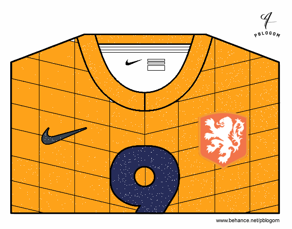 Camiseta del mundial de fútbol 2014 de Holanda