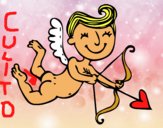 Cupido contento con flecha