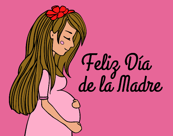 Mamá embarazada en el día de la madre