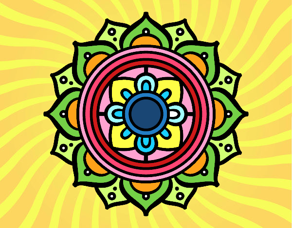 Mandala mosaico griego