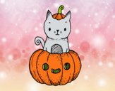 Un gatito de Halloween