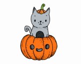 Un gatito de Halloween