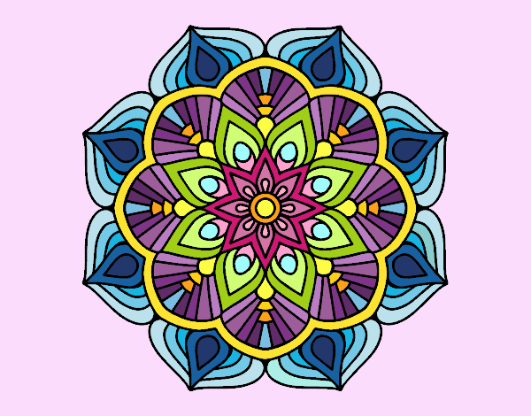 Un mandala de flor oriental