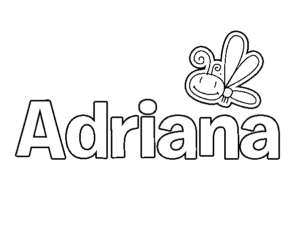 Dibujo de Adriana para Colorear