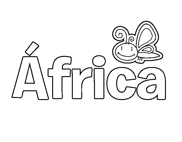 Dibujo de África para Colorear