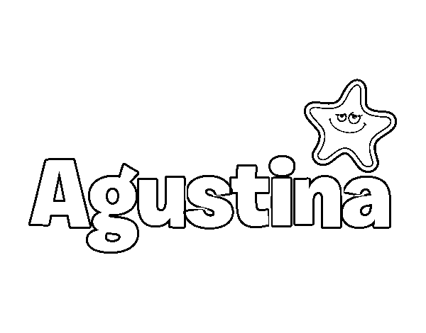 Dibujo de Agustina para Colorear