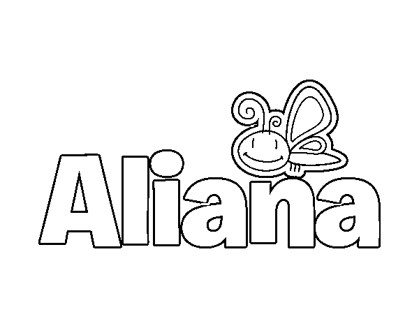 Dibujo de Aliana para Colorear