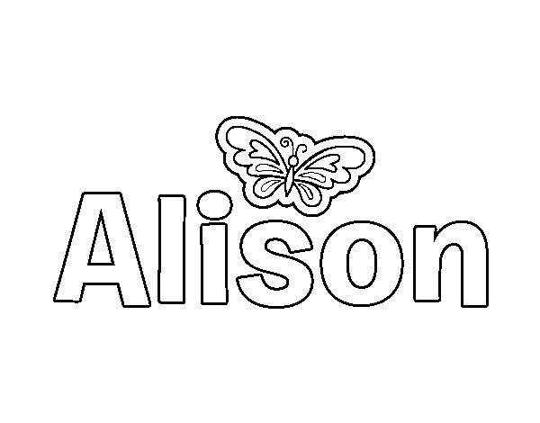 Dibujo de Alison para Colorear