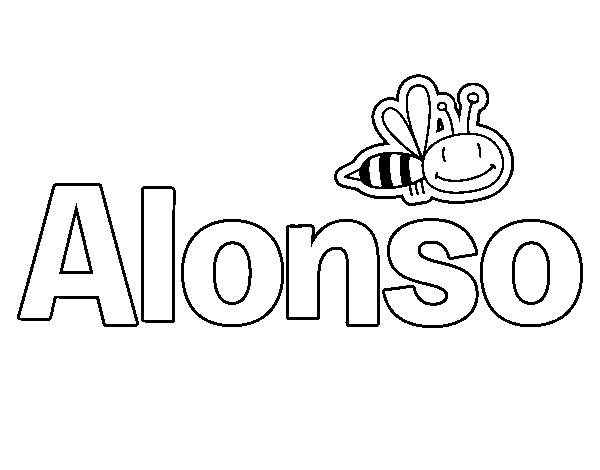 Dibujo de Alonso para Colorear