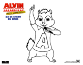 Dibujo de Alvin la Ardilla para colorear