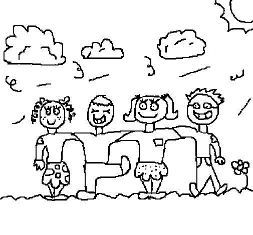 Dibujo de Amigos para Colorear