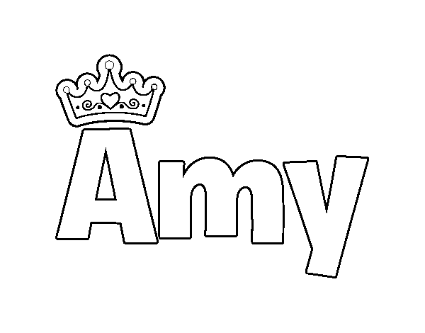 Dibujo de Amy Nombre para Colorear 