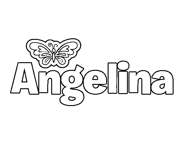 Dibujo de Angelina para Colorear