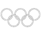 Dibujo de Anillas de los juegos olimpícos para colorear