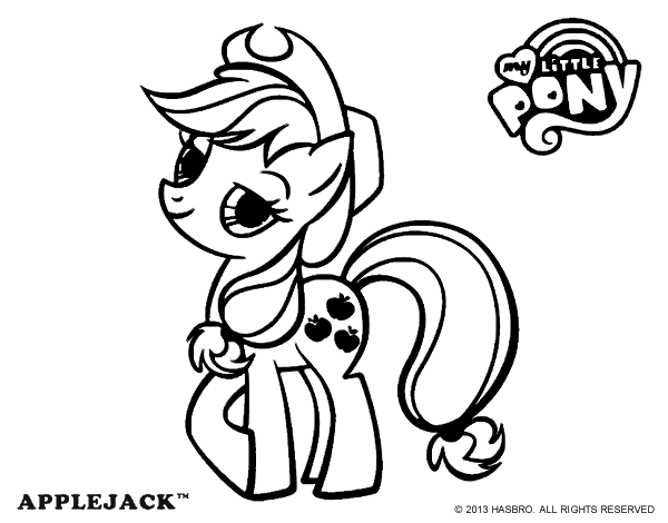 Dibujo de Applejack para Colorear 