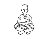 Dibujo de Aprendiz budista para colorear